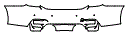 Rear Bumper Kit pattern for the 2020 BMW M4