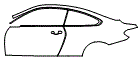 Door and Rear Fender Kit pattern for the 2020 BMW M4