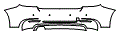 Rear Bumper Kit pattern for the 2016 BMW 228
