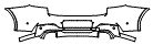 Rear Bumper Kit pattern for the 2020 BMW X4