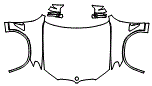 Full Hood, Fender and Mirror Kit pattern for the 2025 BMW X4