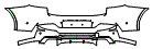 Rear Bumper Kit pattern for the 2021 BMW X4