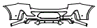 Rear Bumper Kit pattern for the 2025 BMW X4