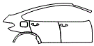 Rear Fender and Door Kit pattern for the 2018 BMW X4 M40i