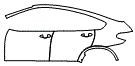Door and Rear Fender Kit pattern for the 2018 BMW X4 M40i