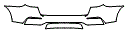 Rear Bumper Kit pattern for the 2015 BMW X4