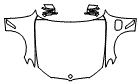 Full Hood, Fender and Mirror Kit pattern for the 2018 BMW 5 Series