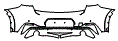 Rear Bumper Kit pattern for the 2019 BMW X2