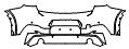 Rear Bumper Kit pattern for the 2019 BMW X2