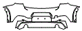 Rear Bumper Kit pattern for the 2019 BMW X2