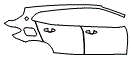 Rear Fender and Door Kit pattern for the 2019 BMW X2