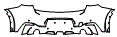 Rear Bumper Kit pattern for the 2019 BMW X2