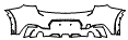 Rear Bumper Kit pattern for the 2019 BMW X2