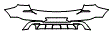 Rear Bumper Kit pattern for the 2019 BMW X2