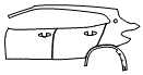 Door and Rear Fender Kit pattern for the 2019 BMW X2