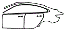 Door and Rear Fender Kit pattern for the 2020 BMW 2 Series