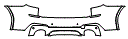 Rear Bumper Kit pattern for the 2021 BMW X3
