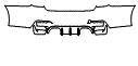Rear Bumper Kit pattern for the 2018 BMW M3 CS