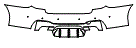 Rear Bumper Kit pattern for the 2020 BMW 5 Series