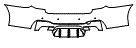 Rear Bumper Kit pattern for the 2020 BMW 5 Series