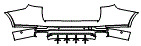 Rear Bumper Kit pattern for the 2022 BMW ALPINA XB7