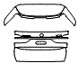 Trunk Lid Kit pattern for the 2022 BMW ALPINA XB7