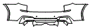 Rear Bumper Kit pattern for the 2021 BMW X3