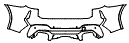 Rear Bumper Kit pattern for the 2024 BMW X3