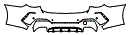 Rear Bumper Kit pattern for the 2022 BMW 4 Series