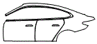 Door and Rear Fender Kit pattern for the 2027 BMW 4 Series