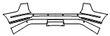 Rear Bumper Kit pattern for the 2022 Lincoln Navigator