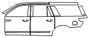 Rear Fender and Door Kit pattern for the 2022 Lincoln Navigator
