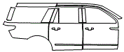 Rear Fender and Door Kit pattern for the 2022 Lincoln Navigator