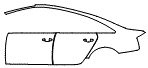Door and Rear Fender Kit pattern for the 2013 Audi S6