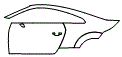 Door and Rear Fender Kit pattern for the 2018 Audi TT