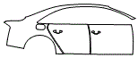 Rear Fender and Door Kit pattern for the 2016 Audi S8