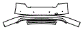 Rear Bumper Kit pattern for the 2016 Audi S8