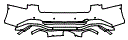 Rear Bumper Kit pattern for the 2026 Audi RS6