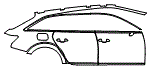 Door and Rear Fender Kit pattern for the 2026 Audi A6 allroad