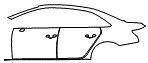 Door and Rear Fender Kit pattern for the 2019 Audi A4