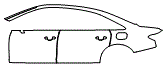 Rear Fender and Door Kit pattern for the 2020 Audi A8L (Canada)