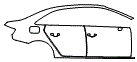 Door and Rear Fender Kit pattern for the 2016 Audi A3