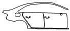 Rear Fender and Door Kit pattern for the 2019 Audi A3