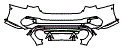 Rear Bumper Kit pattern for the 2022 Audi RS3