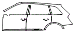 Rear Fender and Door Kit pattern for the 2017 Audi Q7