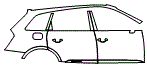 Rear Fender and Door Kit pattern for the 2017 Audi Q7
