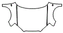 Full Hood and Fender Kit pattern for the 2008 Audi RS4