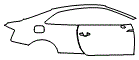 Rear Fender and Door Kit pattern for the 2018 Audi S5