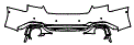 Rear Bumper Kit pattern for the 2025 Audi RS5 Sportback