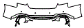 Rear Bumper Kit pattern for the 2025 Audi RS5 Sportback